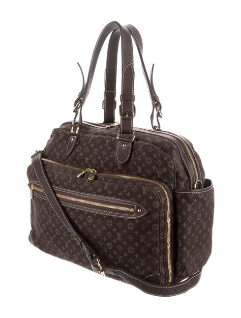 monogram mini lin diaper bag